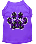 Load image into Gallery viewer, Pet Shirt "Argyle Paw Purple"