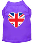 Load image into Gallery viewer, Pet Dog & Cat Shirt Screen Printed, "British Flag Heart"