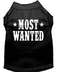 Load image into Gallery viewer, Pet Dog & Cat Shirt Screen Printed, "Most Wanted"