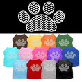 Load image into Gallery viewer, Pet Dog & Cat Shirt Screen Printed, "Chevron Paw"