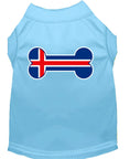 Load image into Gallery viewer, Pet Dog & Cat Shirt Screen Printed, "Bone Shaped Iceland Flag"