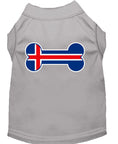 Load image into Gallery viewer, Pet Dog & Cat Shirt Screen Printed, "Bone Shaped Iceland Flag"