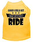 Load image into Gallery viewer, Pet Shirt "Good Girls Sit, Bad Bitches Ride"