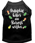 Load image into Gallery viewer, Pet Dog and Cat Shirt Screen Printed, "Pumpkin Kisses & Harvest Wishes"