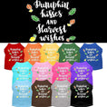 Load image into Gallery viewer, Pet Dog and Cat Shirt Screen Printed, "Pumpkin Kisses & Harvest Wishes"