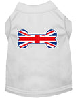 Load image into Gallery viewer, Pet Dog & Cat Shirt Screen Printed, "Bone Shaped United Kingdom Flag"