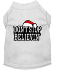 Load image into Gallery viewer, Christmas Screenprinted Dog Shirt, "Don't Stop Believin"