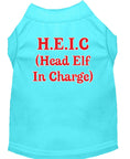 Load image into Gallery viewer, Christmas Screenprinted Dog Shirt, "Head Elf In Charge"