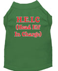Load image into Gallery viewer, Christmas Screenprinted Dog Shirt, "Head Elf In Charge"