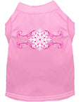 Load image into Gallery viewer, Christmas Screenprinted Dog Shirt, "Pink Snowflake Swirls"