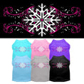 Load image into Gallery viewer, Christmas Screenprinted Dog Shirt, "Pink Snowflake Swirls"