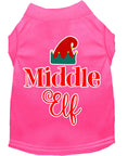 Load image into Gallery viewer, Christmas Pet Dog & Cat Shirt Screen Printed, "Middle Elf"