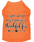 Load image into Gallery viewer, Pet Dog & Cat Shirt Screen Printed, "I Am What My Family Is Thankful For"