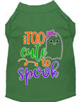 Load image into Gallery viewer, Halloween Pet Dog & Cat Shirt, "Too Cute To Spook - Girly Ghost"