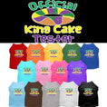 Load image into Gallery viewer, Pet Dog & Cat Shirt Screen Printed, "King Cake Tester"