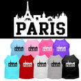 Load image into Gallery viewer, Pet Dog & Cat Shirt Screen Printed, "Paris Skyline"