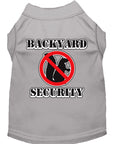 Load image into Gallery viewer, Pet Dog & Cat Shirt Screen Printed, "Backyard Security"