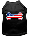 Load image into Gallery viewer, Pet Dog & Cat Shirt Screen Printed, "Bone Shaped American Flag"