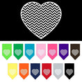 Load image into Gallery viewer, Pet and Dog Bandana Screen Printed, "Chevron Heart"