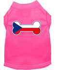 Load image into Gallery viewer, Pet Dog & Cat Shirt Screen Printed, "Bone Flag Czech Republic"