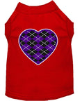 Load image into Gallery viewer, Pet Shirt "Argyle Heart Purple"