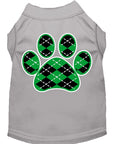 Load image into Gallery viewer, Pet Shirt "Argyle Paw Emerald Green"