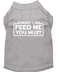 Load image into Gallery viewer, Pet Dog & Cat Shirt Screen Printed, "Hungry I Am, Feed Me You Must"