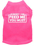 Load image into Gallery viewer, Pet Dog & Cat Shirt Screen Printed, "Hungry I Am, Feed Me You Must"