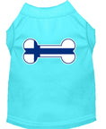 Load image into Gallery viewer, Pet Dog & Cat Shirt Screen Printed, "Bone Shaped Finland Flag"