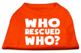 Load image into Gallery viewer, Pet Shirt "Who Rescued Who?"
