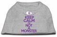 Load image into Gallery viewer, Pet Dog & Cat Shirt Screen Printed, "Keep Calm I'm Not A Monster"