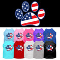 Load image into Gallery viewer, Pet Dog & Cat Shirt Screen Printed, "Patriotic Paw"