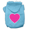 Load image into Gallery viewer, Pet Hoodie "Pink Swiss Dots Heart"