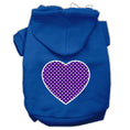 Load image into Gallery viewer, Pet Hoodie "Purple Swiss Dots Heart"