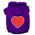 Load image into Gallery viewer, Pet Hoodie "Red Swiss Dots Heart"