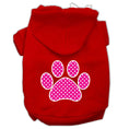Load image into Gallery viewer, Pet Hoodie "Pink Swiss Dots Paw"