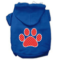 Load image into Gallery viewer, Pet Hoodie "Red Swiss Dots Paw"