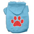 Load image into Gallery viewer, Pet Hoodie "Red Swiss Dots Paw"