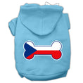 Load image into Gallery viewer, Pet, Dog & Cat Hoodie Screen Printed, "Bone Shaped Czech Republic Flag"