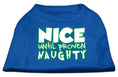 Load image into Gallery viewer, Christmas Pet Dog & Cat Shirt Screen Printed, "Nice Until Proven Naughty"