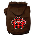 Load image into Gallery viewer, Pet Hoodie "Red Argyle Paw"