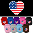 Load image into Gallery viewer, Pet Dog & Cat Hoodie Screen Printed, "American Flag Heart"