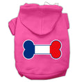 Load image into Gallery viewer, Pet, Dog & Cat Hoodie Screen Printed, "Bone Flag France"