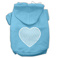 Load image into Gallery viewer, Pet Hoodie Screen Printed, "Chevron Heart"
