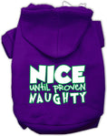 Load image into Gallery viewer, Christmas Pet Hoodie "Nice Until Proven Naughty"