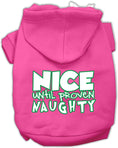 Load image into Gallery viewer, Christmas Pet Hoodie "Nice Until Proven Naughty"