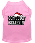 Load image into Gallery viewer, Christmas Screenprinted Dog Shirt, "Don't Stop Believin"