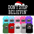 Load image into Gallery viewer, Christmas Screenprinted Dog Shirt, "Don't Stop Believin"