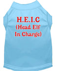 Load image into Gallery viewer, Christmas Screenprinted Dog Shirt, "Head Elf In Charge"
