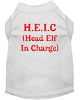 Load image into Gallery viewer, Christmas Screenprinted Dog Shirt, "Head Elf In Charge"